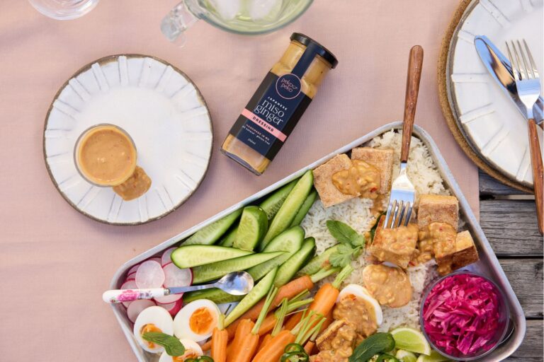 Miso And Ginger Peanut Sauce Gado Gado Platter