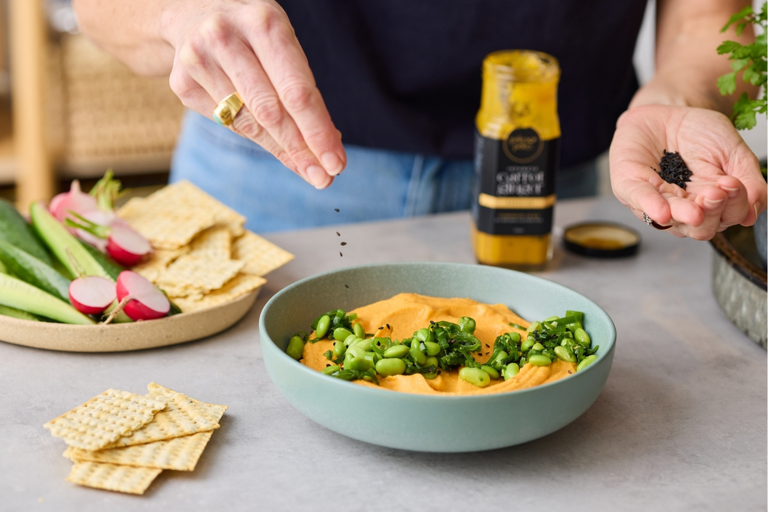 Roast Sweet Potato, Carrot & Ginger Dip