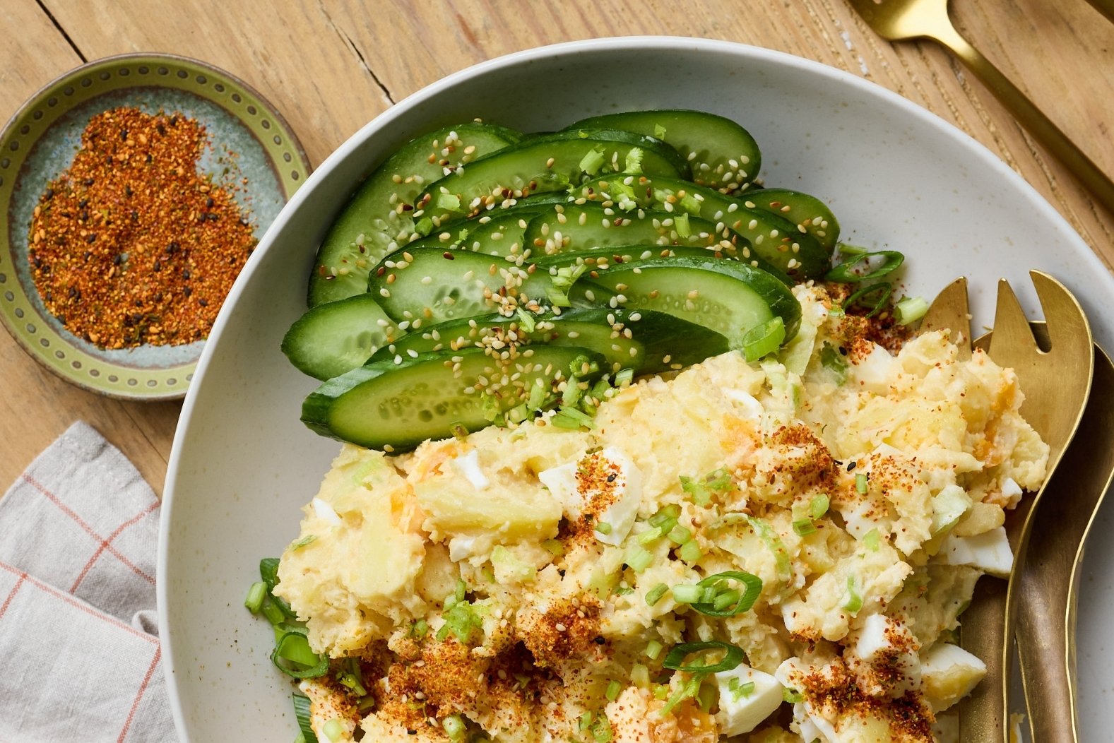 Japanese Potato Salad with Soy Sesame Dressing